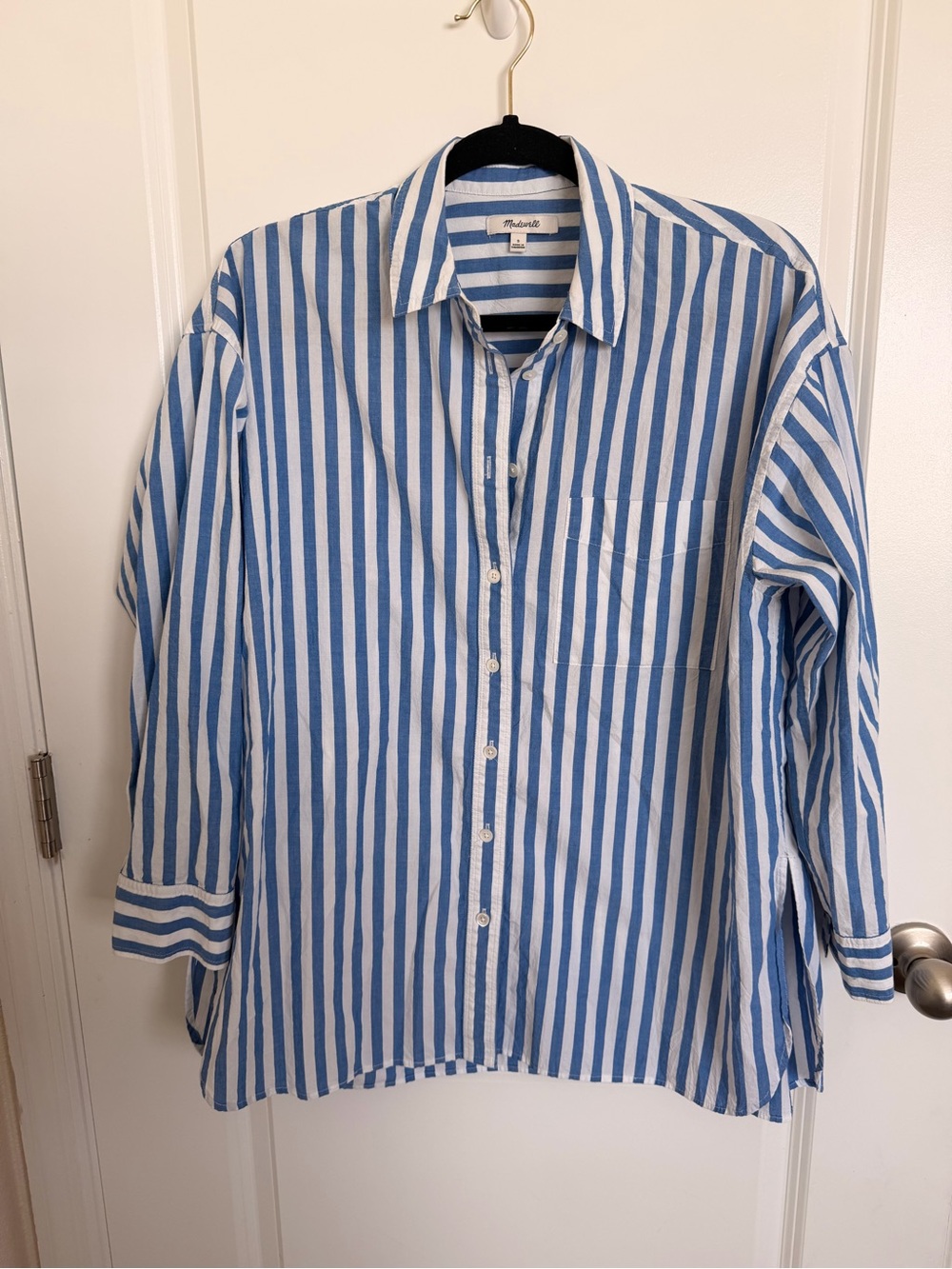 Madewell Signature Poplin Oversized Shirt - Small - Picture 2 of 6